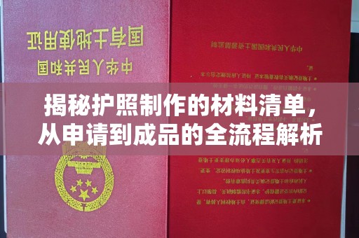 大内揭秘护照制作的材料清单，从申请到成品的全流程解析